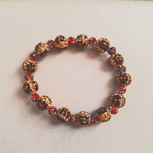 Multi Rhinestone Ball Stretch Bracelet (NWOT)